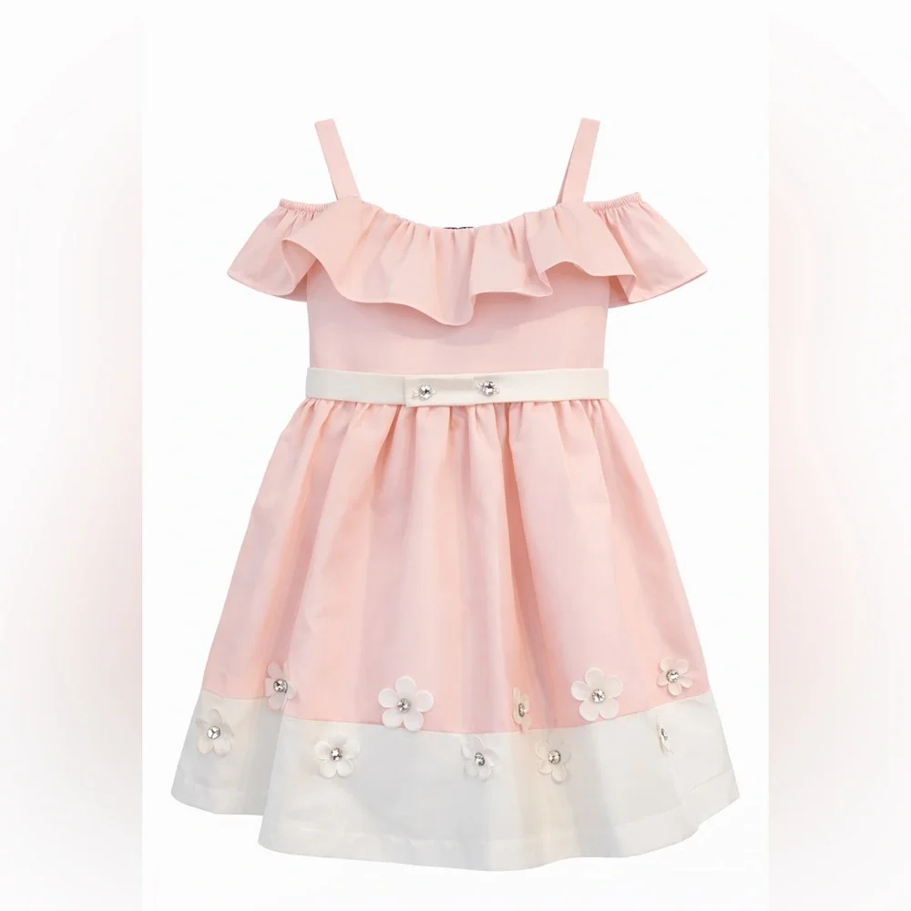 Mama Luma Pretty in Pink Boutique Designer Girls Dress sz 5/6 NWT Easter‎ Party - Picture 3 of 4